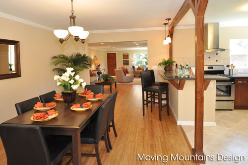 Dining Room in Altadena home staged by Moving Mountains Design Dining Room in Altadena home staged by Moving Mountains Design