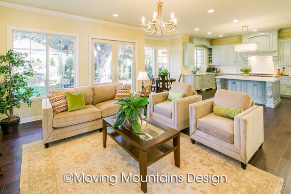 Arcadia Home Staging Family Room Arcadia New Home Staging Family Room by Moving Mountains Design
